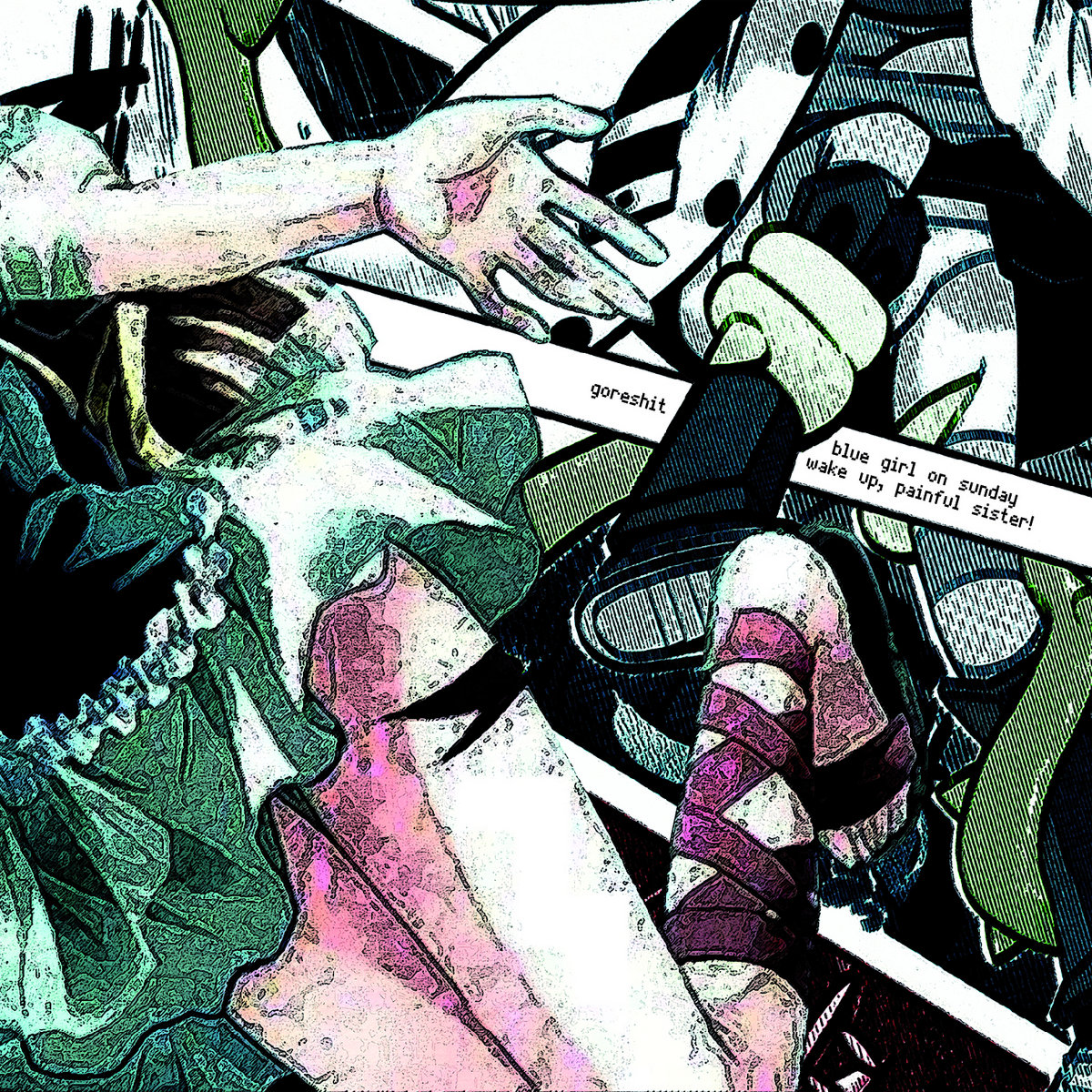 blue girl on sunday/wake up, painful sister! digipak cover art