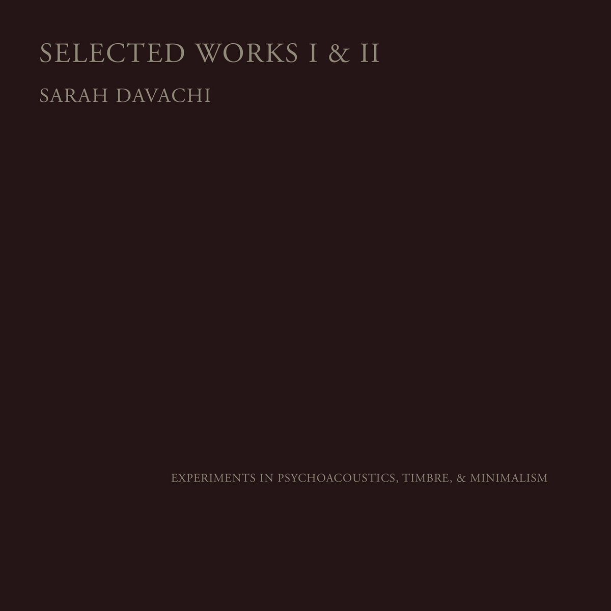 Selected Works I & II cover art